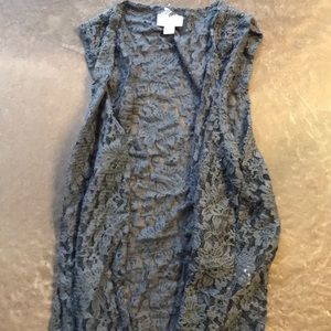 Grey lace small Lularoe Joy